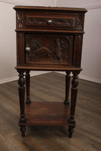 Load image into Gallery viewer, Carved French Oak Chevet c.1880