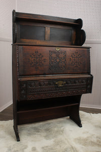 English Oak Bureau Bookcase c.1890