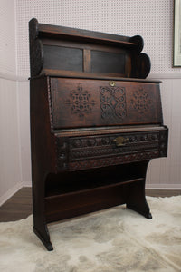 English Oak Bureau Bookcase c.1890