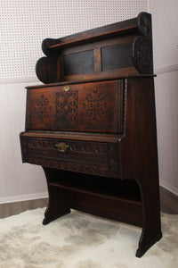 English Oak Bureau Bookcase c.1890