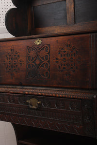 English Oak Bureau Bookcase c.1890