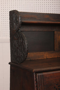 English Oak Bureau Bookcase c.1890