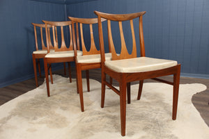 English Midcentury Teak Brasilia Gplan Chairs c.1960 set of 4