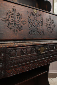 English Oak Bureau Bookcase c.1890