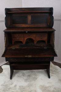 English Oak Bureau Bookcase c.1890