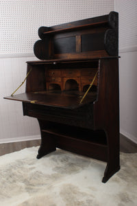 English Oak Bureau Bookcase c.1890