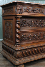 Load image into Gallery viewer, Superb French Oak Marble Top Chest c.1890