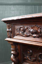 Load image into Gallery viewer, Superb French Oak Marble Top Chest c.1890