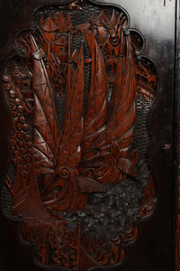 English Carved Japanned Sideboard c.1910