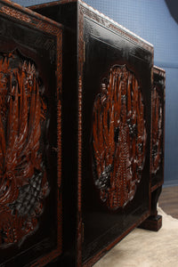 English Carved Japanned Sideboard c.1910