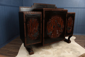 English Carved Japanned Sideboard c.1910
