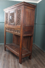 Load image into Gallery viewer, French Handcarved Oak Cupboard c.1880