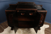 Load image into Gallery viewer, English Carved Japanned Sideboard c.1910