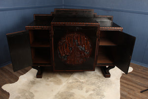 English Carved Japanned Sideboard c.1910