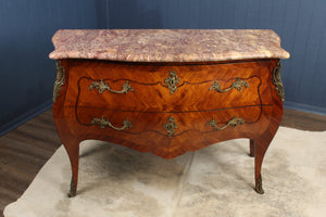 French Marble Top Bombe Chest c.1890