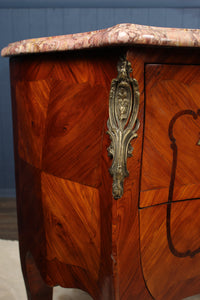 French Marble Top Bombe Chest c.1890