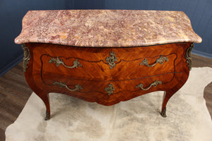 French Marble Top Bombe Chest c.1890