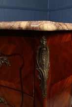 Load image into Gallery viewer, French Marble Top Bombe Chest c.1890