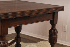 English Oak Drawleaf Table c.1900