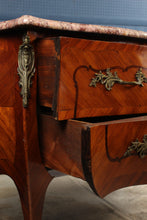 Load image into Gallery viewer, French Marble Top Bombe Chest c.1890