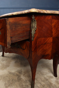 French Marble Top Bombe Chest c.1890