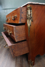 Load image into Gallery viewer, French Walnut Bombay Chest with Brass Ormolu c.1920