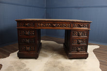 Load image into Gallery viewer, Handcarved European Oak Desk c.1890