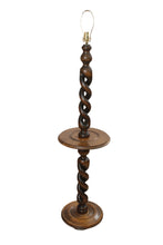 Load image into Gallery viewer, English Oak Barley Twist Floor Lamp *rewired*