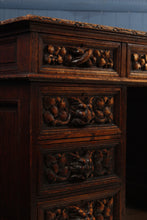 Load image into Gallery viewer, Handcarved European Oak Desk c.1890