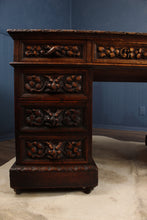 Load image into Gallery viewer, Handcarved European Oak Desk c.1890