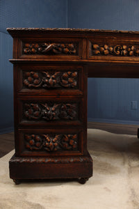 Handcarved European Oak Desk c.1890