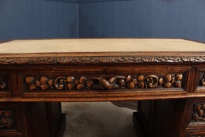 Handcarved European Oak Desk c.1890