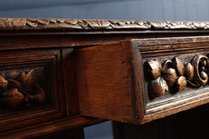 Handcarved European Oak Desk c.1890