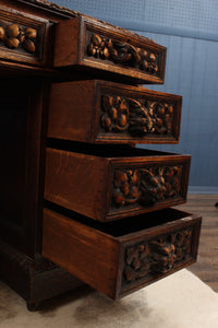 Handcarved European Oak Desk c.1890