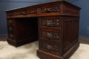 Handcarved European Oak Desk c.1890