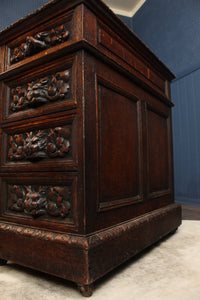 Handcarved European Oak Desk c.1890