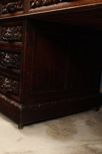 Handcarved European Oak Desk c.1890