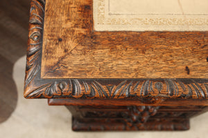 Handcarved European Oak Desk c.1890