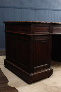 Handcarved European Oak Desk c.1890