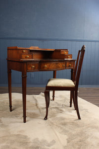 English Mahogany Desk and Chair c.1920