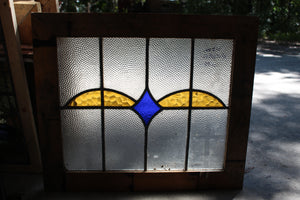 Antique English Stained Glass in Original Frame