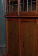 Load image into Gallery viewer, English Oak Leaded Glass Bookcase c.1900