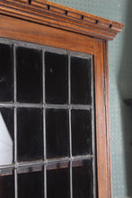 Load image into Gallery viewer, English Oak Leaded Glass Bookcase c.1900