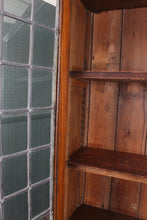 Load image into Gallery viewer, English Oak Leaded Glass Bookcase c.1900