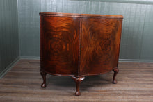 Load image into Gallery viewer, English Flame Mahogany Serpentine Cabinet c.1900