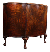 Load image into Gallery viewer, English Flame Mahogany Serpentine Cabinet c.1900
