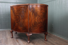 Load image into Gallery viewer, English Flame Mahogany Serpentine Cabinet c.1900