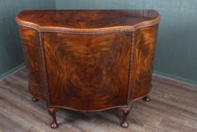 Load image into Gallery viewer, English Flame Mahogany Serpentine Cabinet c.1900