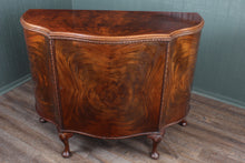 Load image into Gallery viewer, English Flame Mahogany Serpentine Cabinet c.1900