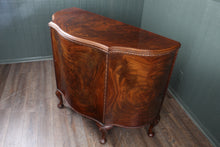 Load image into Gallery viewer, English Flame Mahogany Serpentine Cabinet c.1900